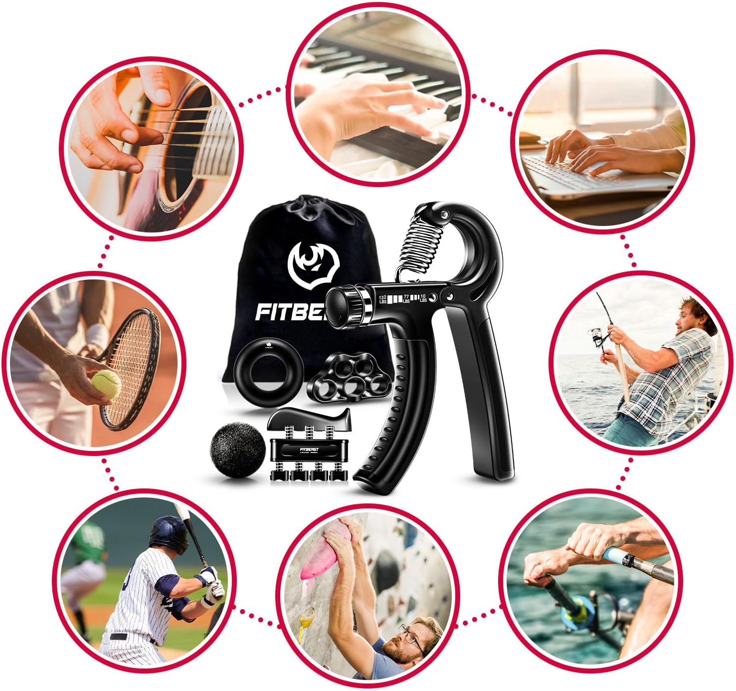 PowerGrip Adjustable Hand Strengthener Kit