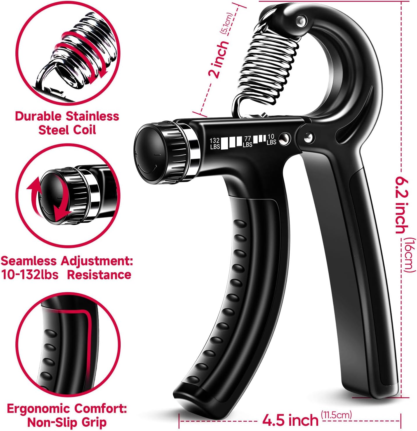 PowerGrip Adjustable Hand Strengthener Kit
