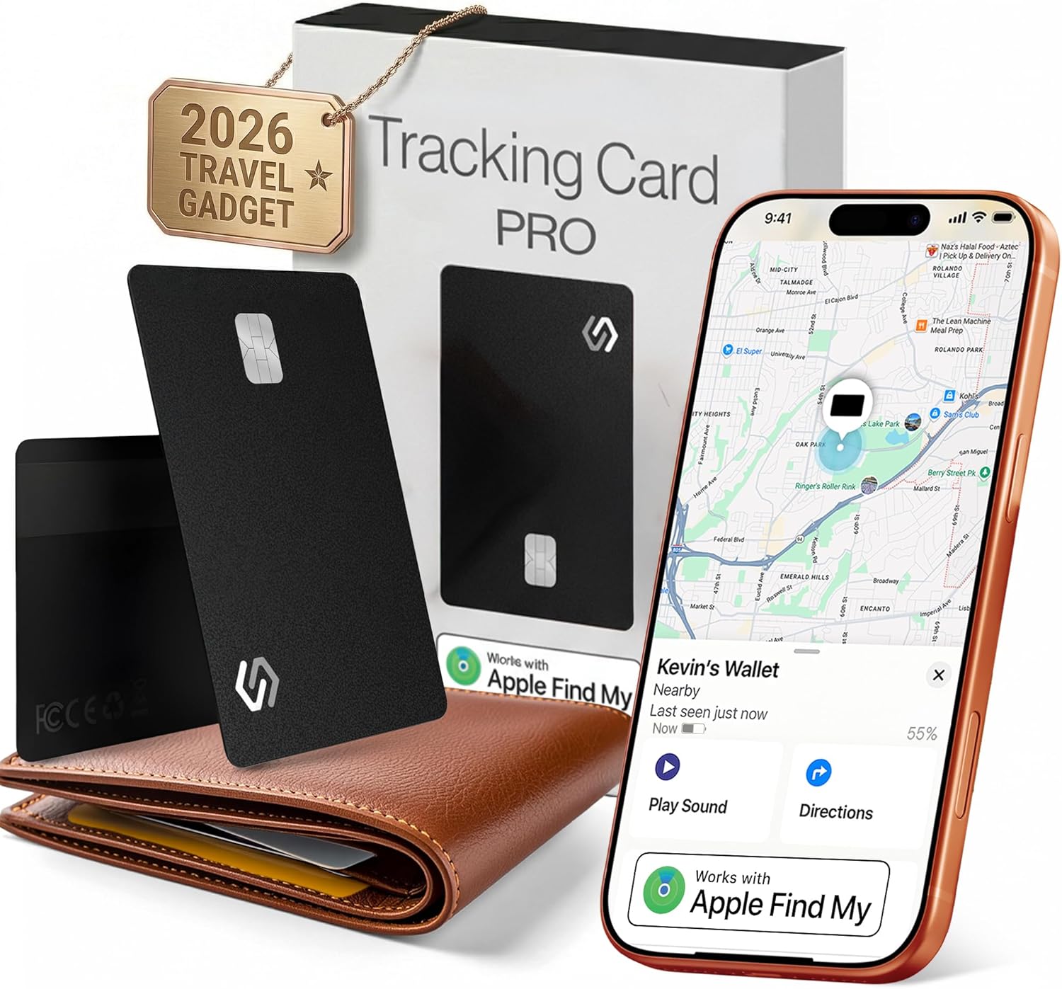 Slim Wallet Tracker Card