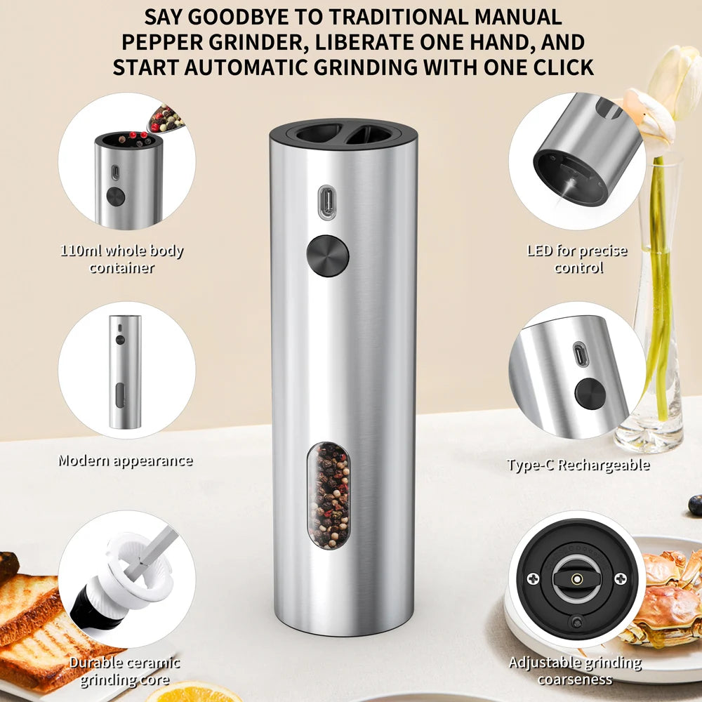 QuickGrind Electric Salt Pepper Set