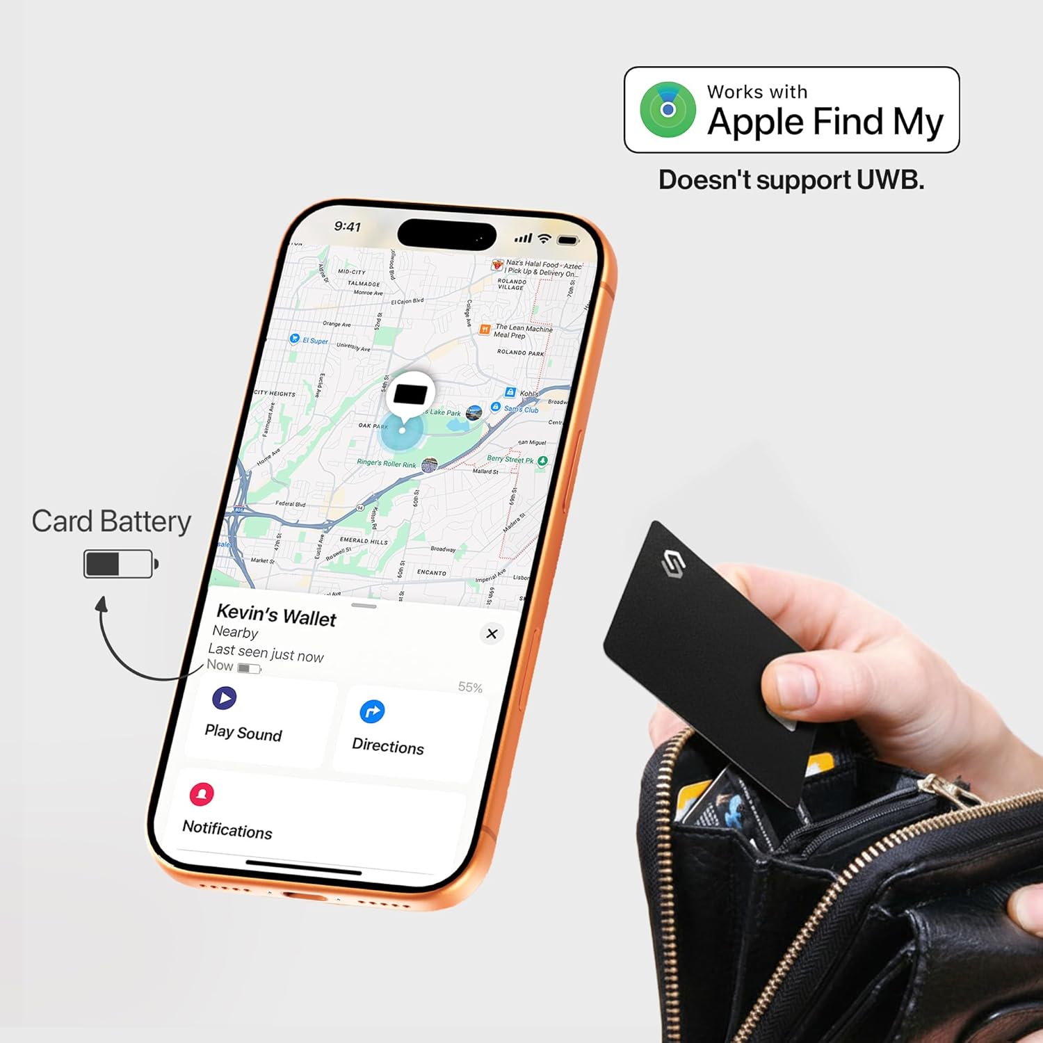 Slim Wallet Tracker Card